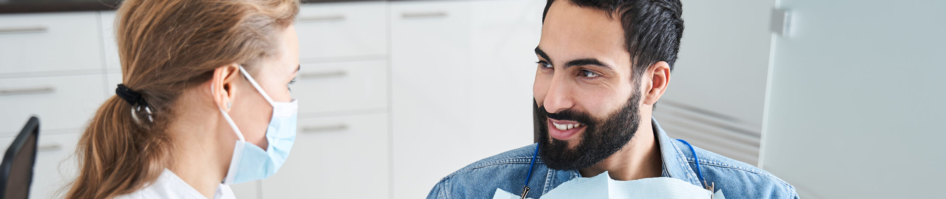 orthodontist talking to patient